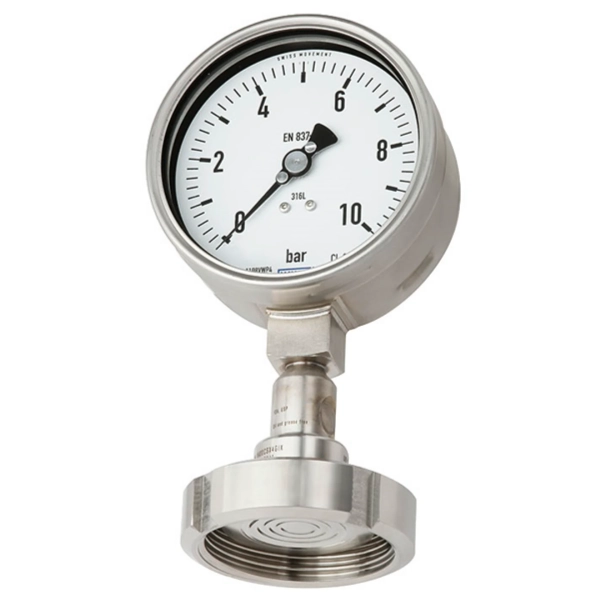 WIKA DSS22F Hijyenik Manometre – Diyafram Seal’li, Clamp Bağlantılı (EN 837-1)